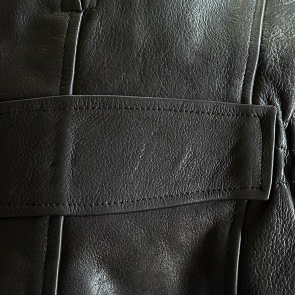 Vintage Hudson Leather Jacket Womens XS (RUNS BIG) 3M Thinsulate Biker Belted - Picture 11 of 16